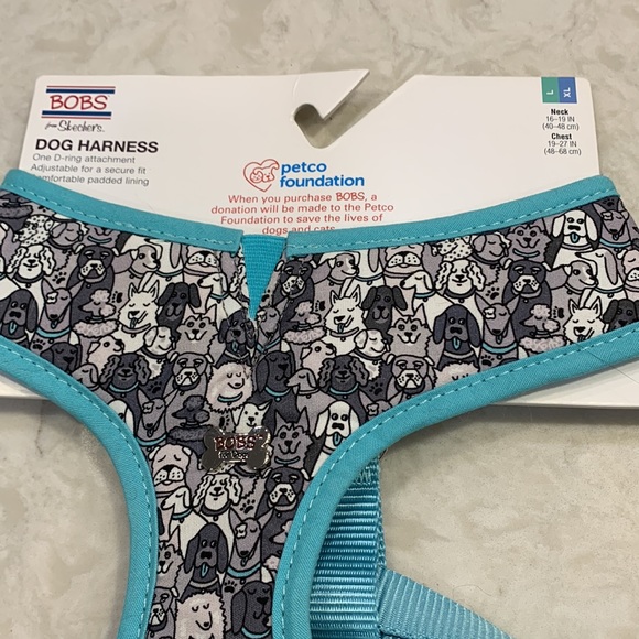 NWT Set Bobs Skechers Woof Party Harness Bandana Collar *BENEFITS ANIMALS* - Picture 5 of 11